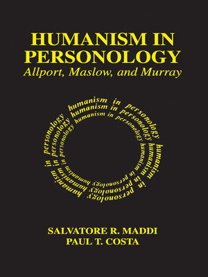 cover image of Humanism in Personology